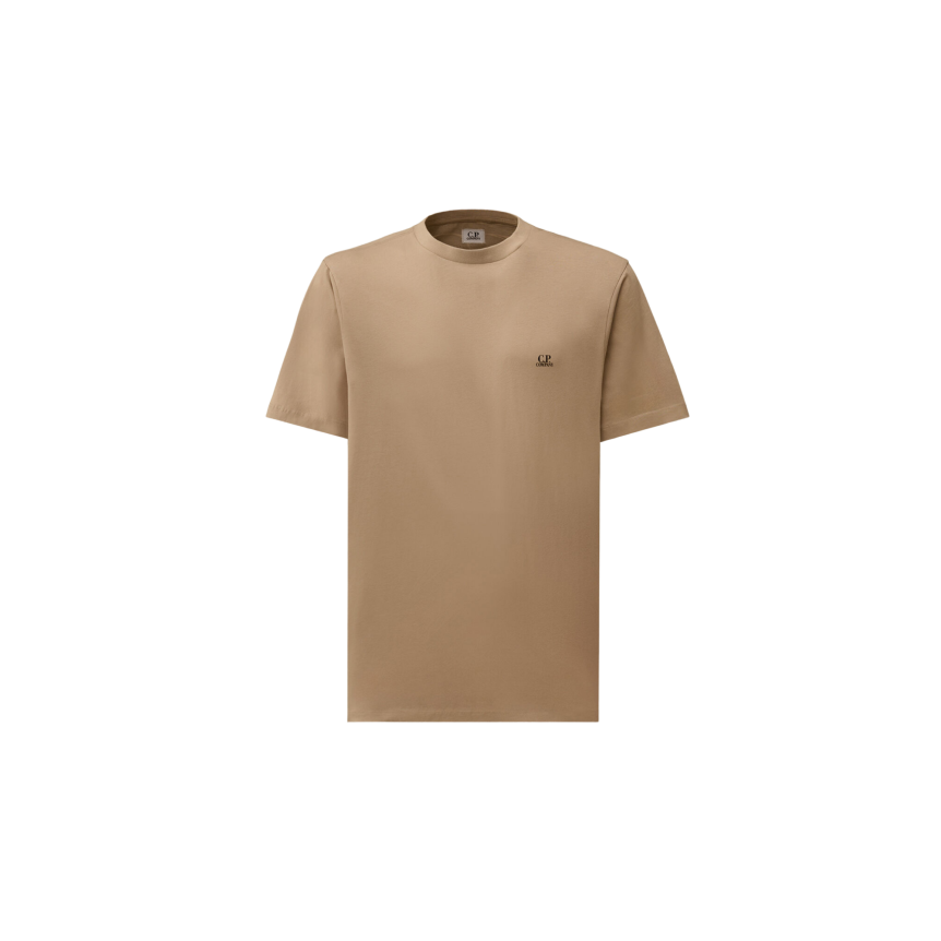 T-shirt manche courte CP COMPANY  jersey coton gris beige imprimé lunettes dos
