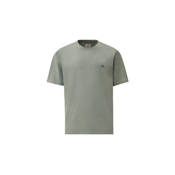 T-shirt manche courte CP COMPANY  jersey coton bleu ciel imprimé lunettes dos