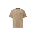 T-shirt col rond manche courte coton gris beige gros logo CP Company dos