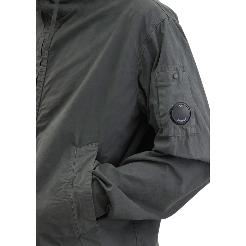 Veste à capuche CPCOMPANY micro rep coton gris anthracite