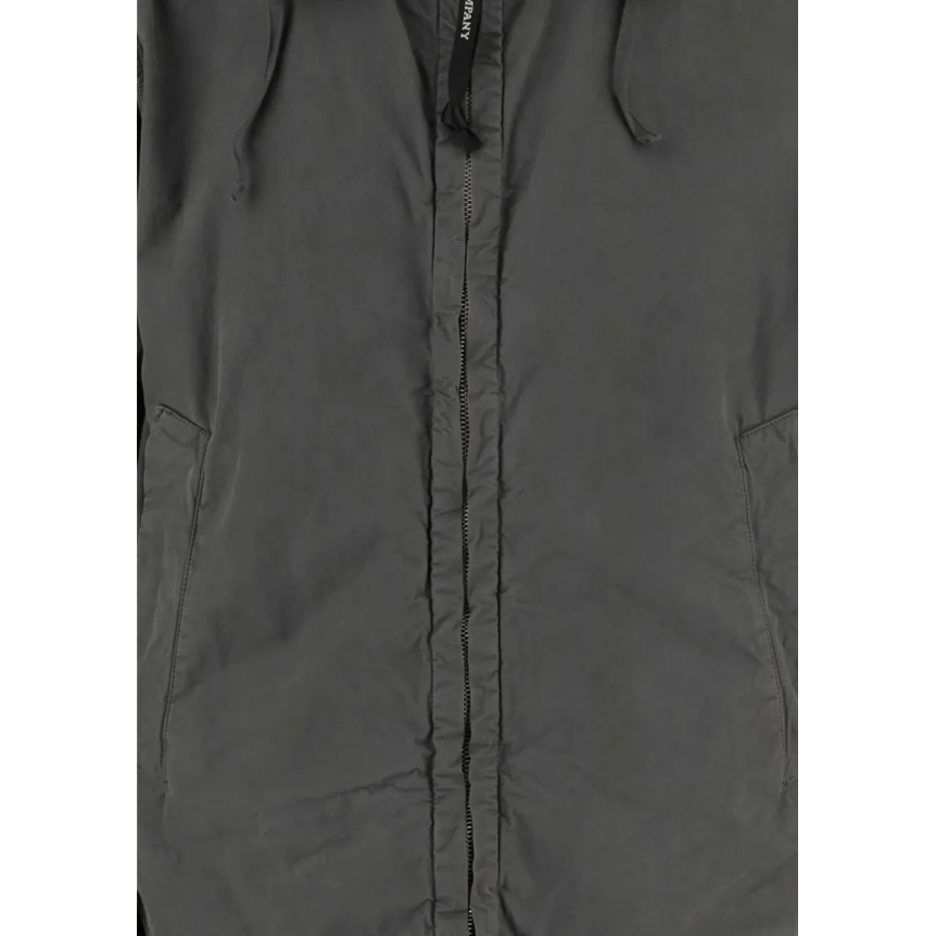 Veste à capuche CPCOMPANY micro rep coton gris anthracite