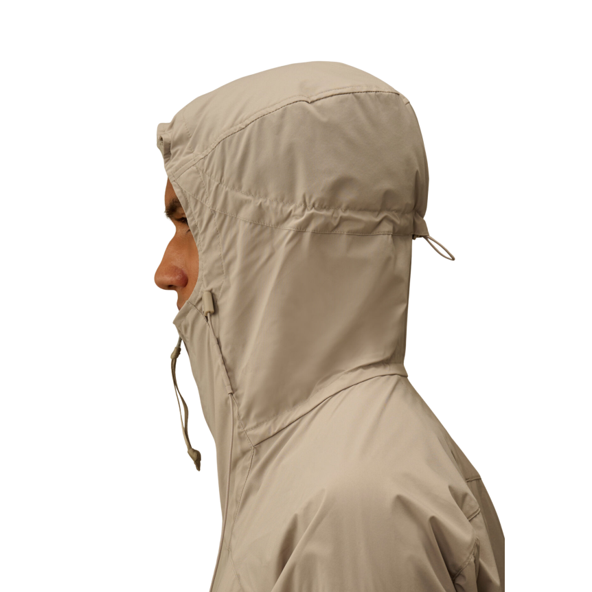 Blouson zippé à capuche CP COMPANY Pro-Tek gris beige lentille poche manche