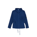 Blouson zippé à capuche nylon Chrome-R bleu lentille manche