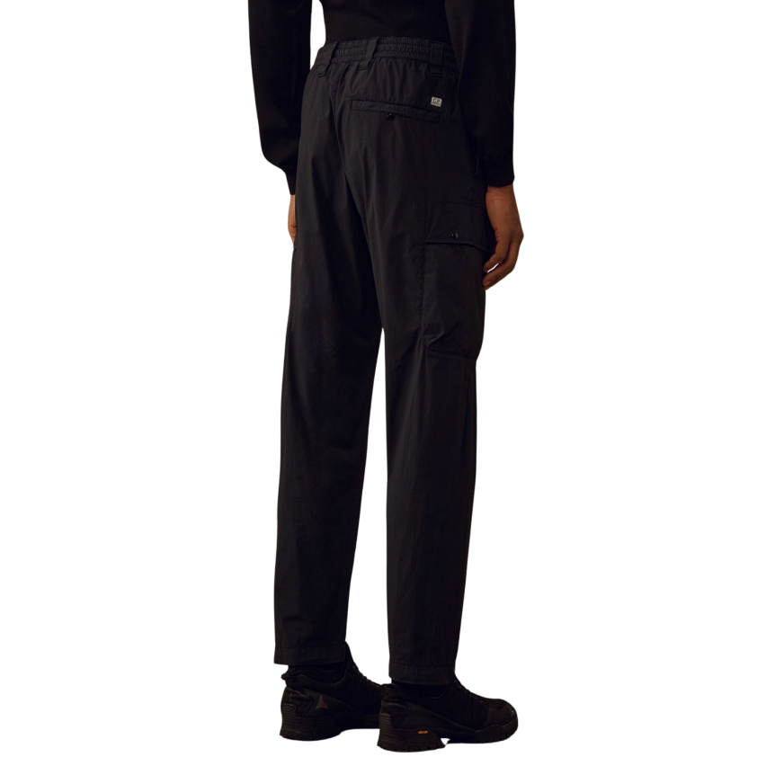 Pantalon cargo CP COMPANY nylon coton extensible 50 Fili noir lentille