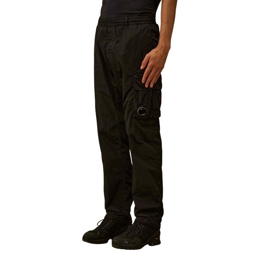 Pantalon cargo CP COMPANY nylon recyclé brillant Chrome R noir