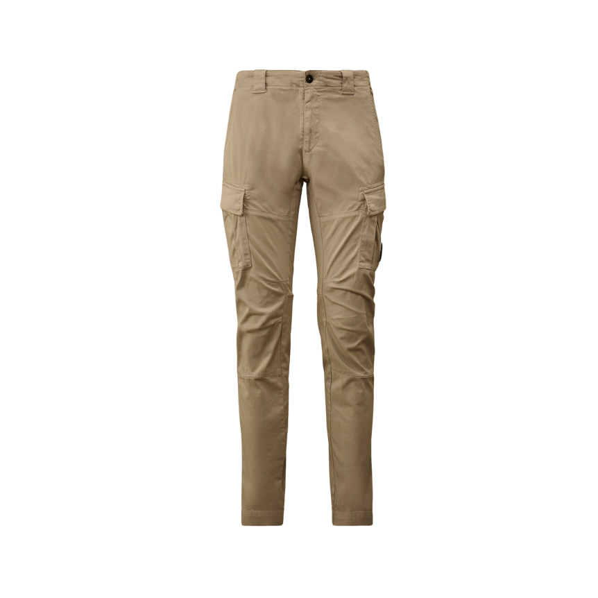 Pantalon cargo CP COMPANY coton satin stretch gris beige lentille poche