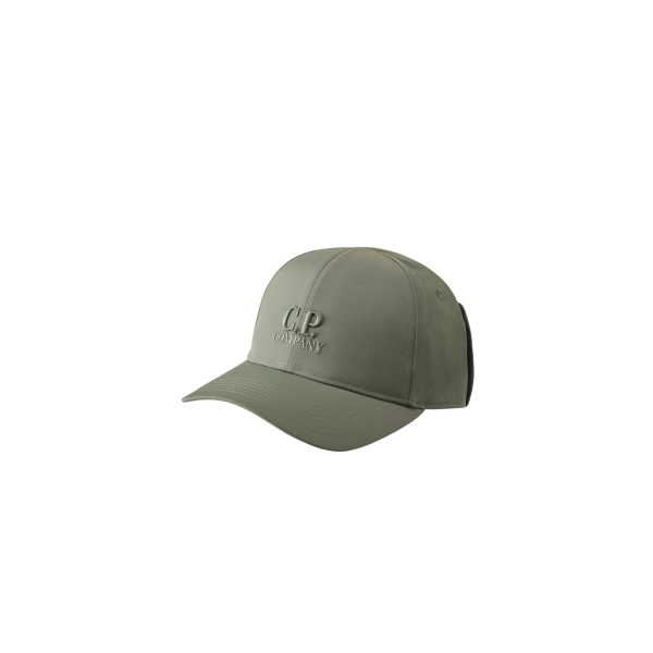 Casquette CP COMPANY nylon Chrome R bleu argenté lunettes