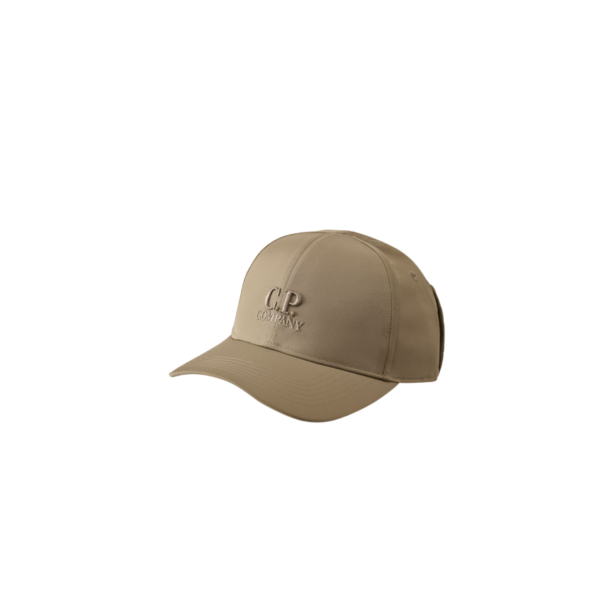 Casquette CP COMPANY nylon Chrome R gris beige lunettes