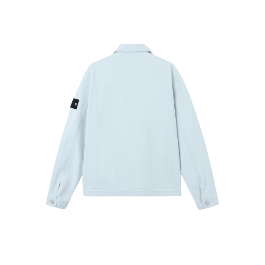 Veste coach STONE ISLAND bouton denim coton bleu ciel patch logo manche noir