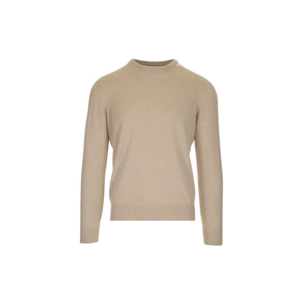 Pull col rond BRUNELLO CUCINELLI cachemire beige