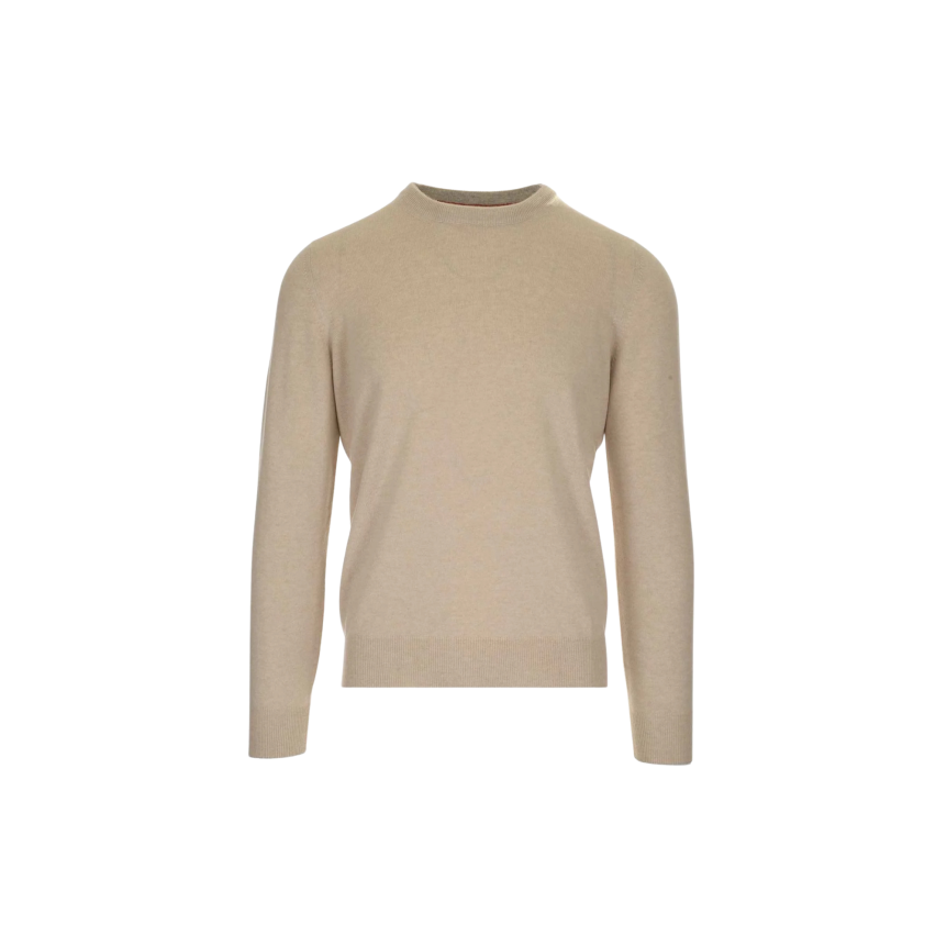 Pull col rond BRUNELLO CUCINELLI cachemire beige