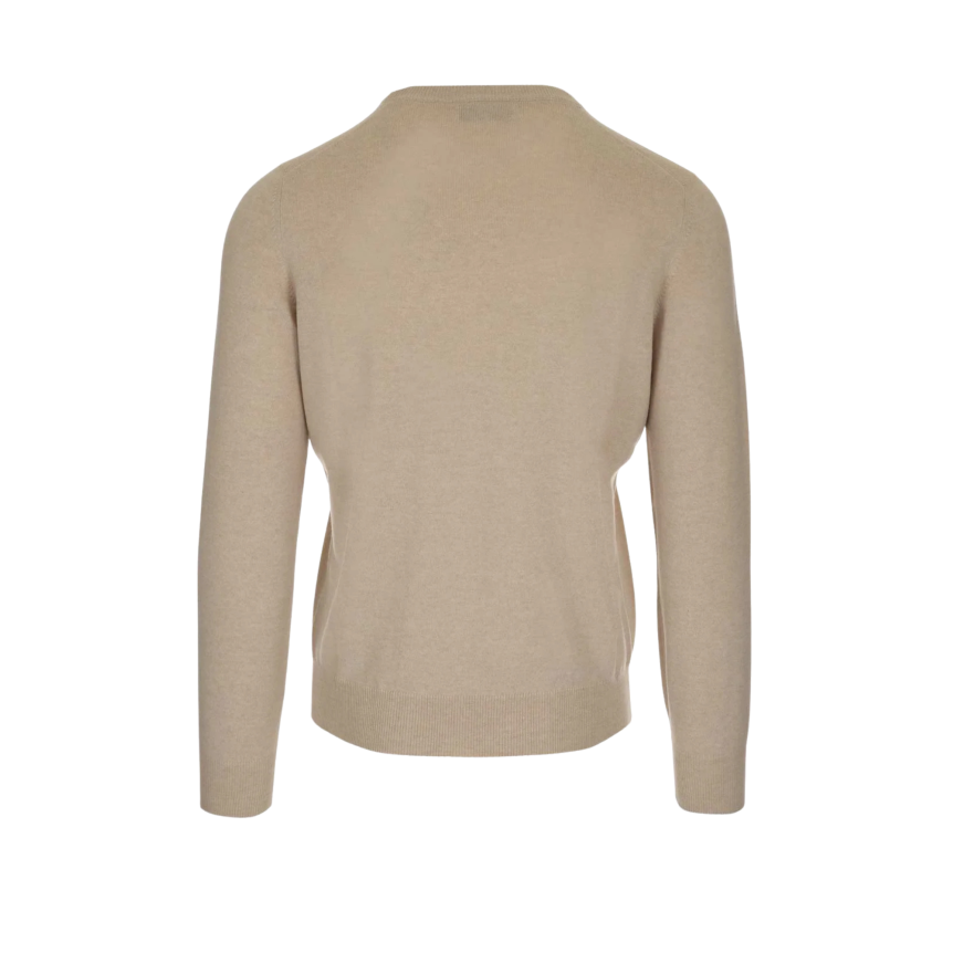 Pull col rond BRUNELLO CUCINELLI cachemire beige