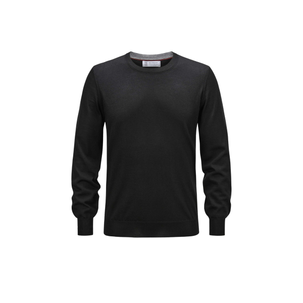 Pull col rond BRUNELLO CUCINELLI cachemire noir