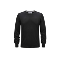 Pull col rond cachemire noir