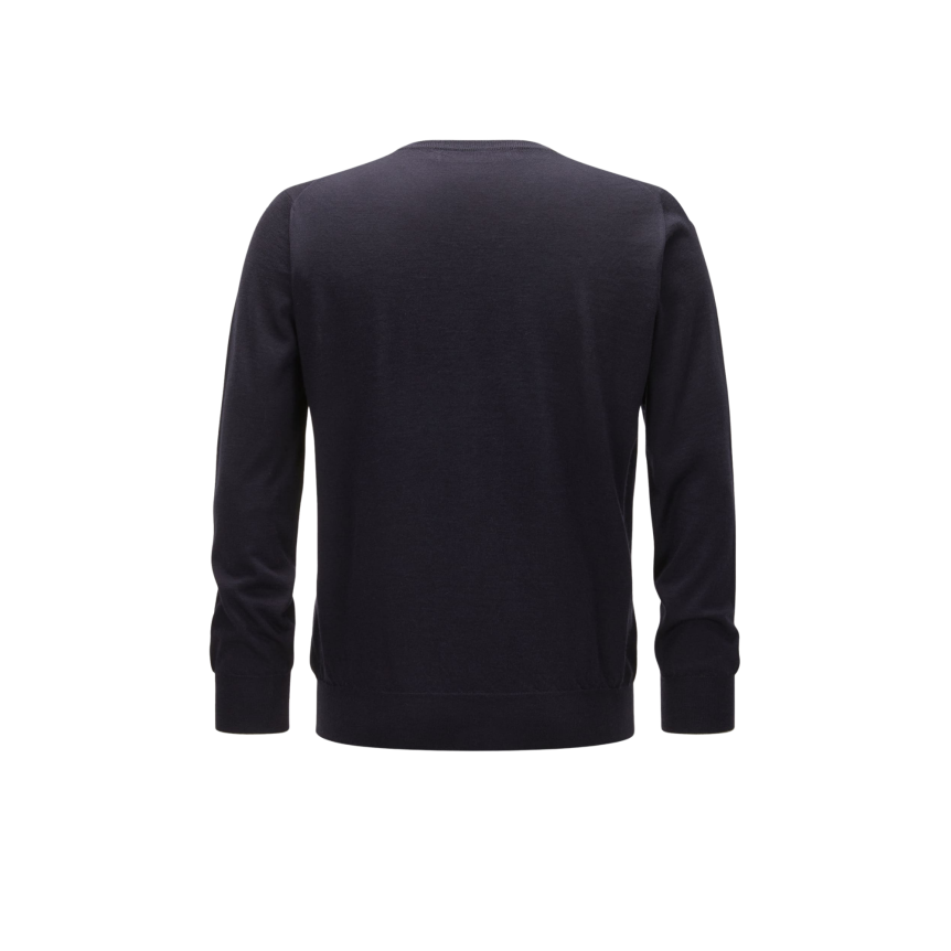 Pull col rond BRUNELLO CUCINELLI cachemire bleu marine