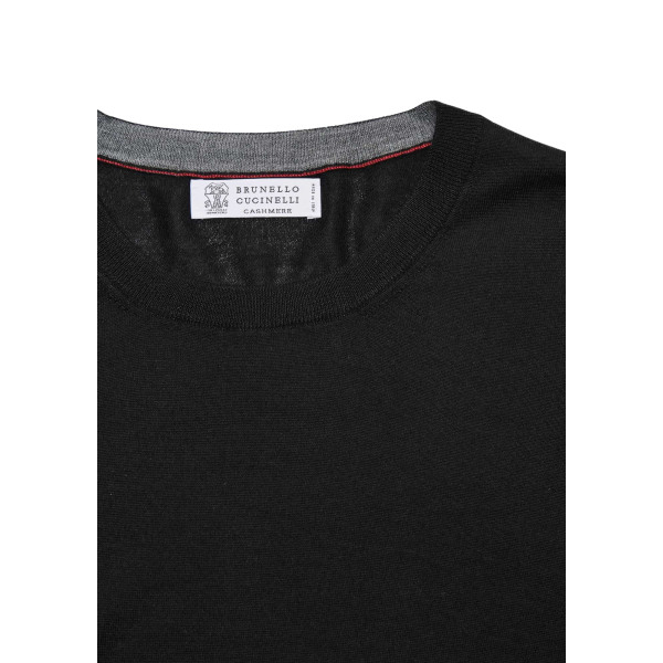 Pull col rond BRUNELLO CUCINELLI cachemire noir