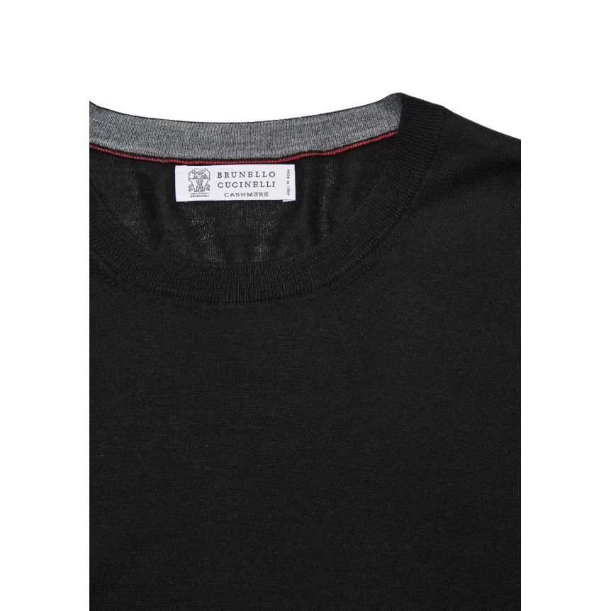 Pull col rond BRUNELLO CUCINELLI cachemire noir