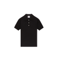 Pull polo manche courte coton monogramme noir