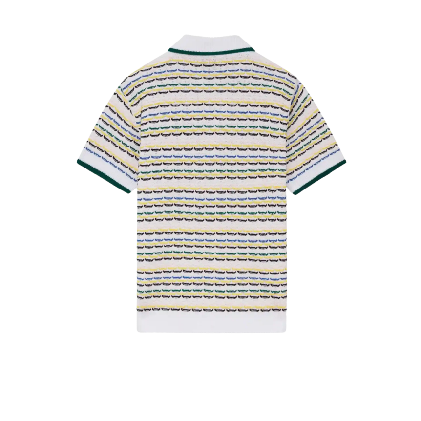 Chemise manche courte CASABLANCA coton point de tricot multicolore