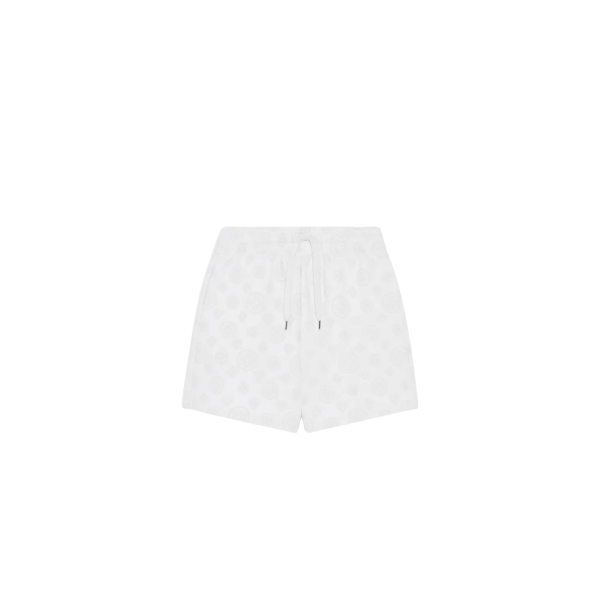 Short CASABLANCA coton blanc monogramme ton sur ton