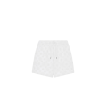 Short coton blanc monogramme ton sur ton