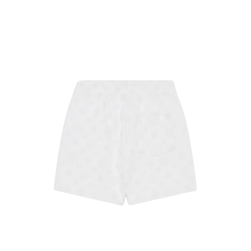 Short CASABLANCA coton blanc monogramme ton sur ton