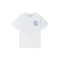 T‑shirt col rond manche courte coton blanc logo Heat Map