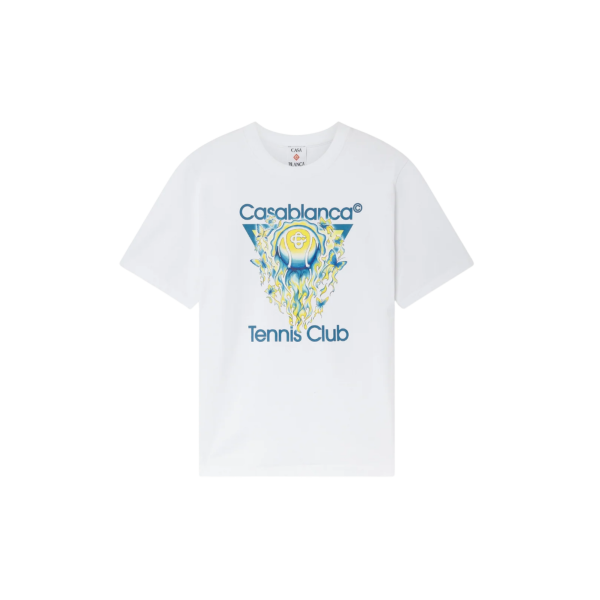 T‑shirt col rond manche courte coton blanc Tennis Club Icon