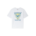 T‑shirt col rond manche courte coton blanc Tennis Club Icon