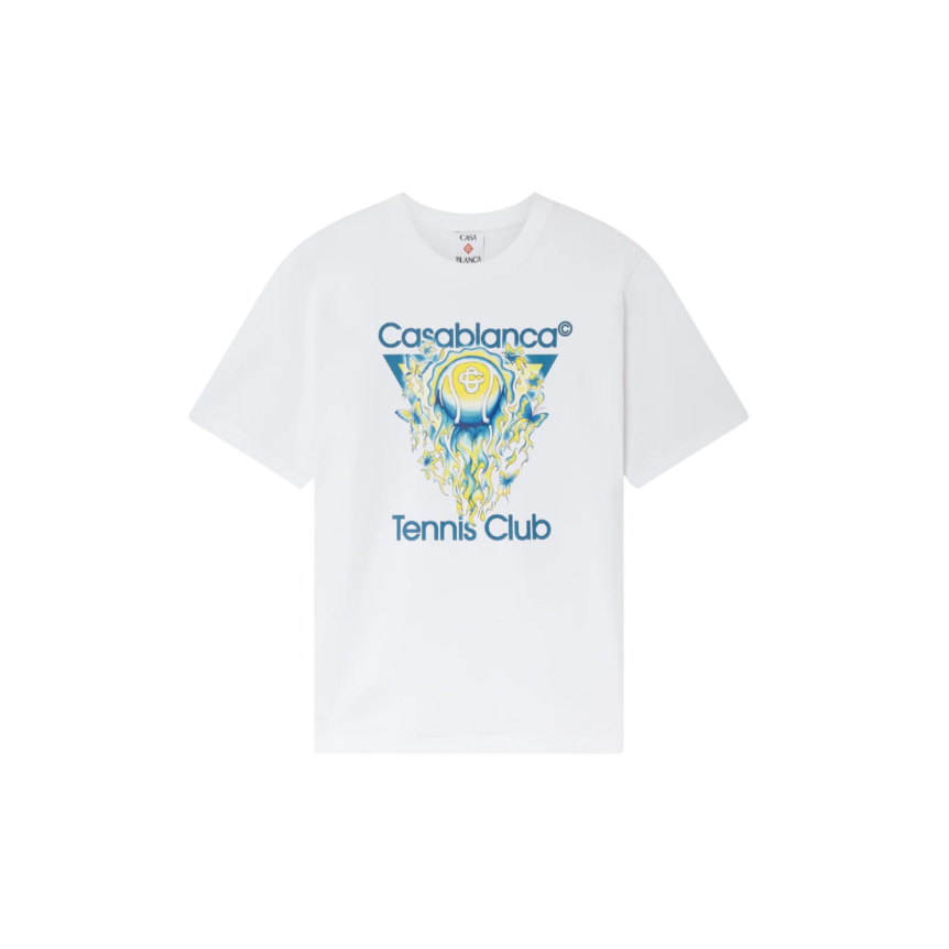 T‑shirt col rond manche courte coton blanc Tennis Club Icon