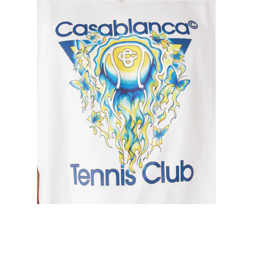 T‑shirt col rond manche courte coton blanc Tennis Club Icon