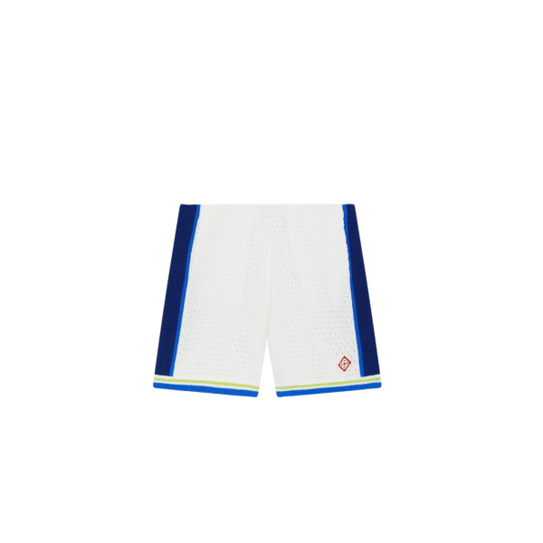 Short CASABLANCA coton mélangé crochet blanc bleu