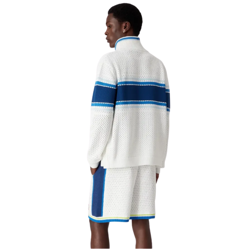 Short CASABLANCA coton mélangé crochet blanc bleu