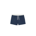 Short de bain nylon bleu marine ceinture blanche