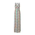 Robe longue sans manches col V mélange de viscose lamé multicolore