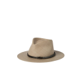 Chapeau Fedora paille beige bande cuir fantaisie marron