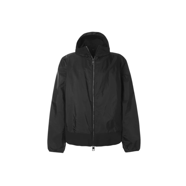 Coupe-vent zippé à capuche MONCLER Galveston nylon déperlant noir