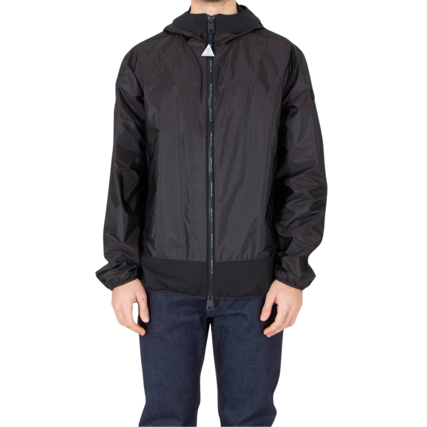Coupe-vent zippé à capuche MONCLER Galveston nylon déperlant noir