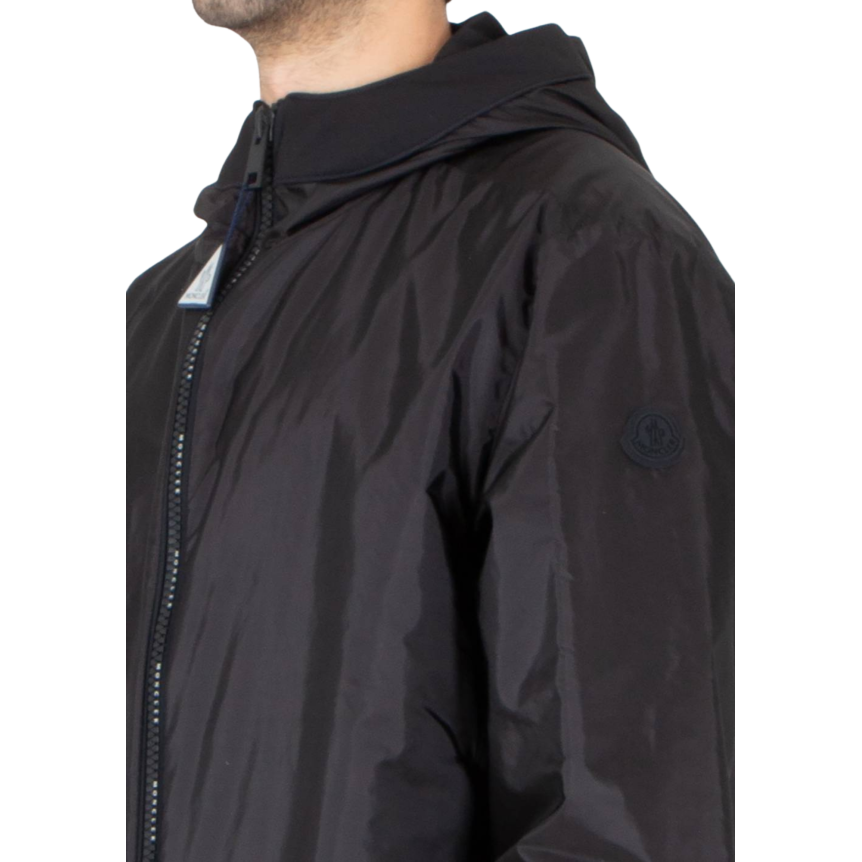 Coupe-vent zippé à capuche MONCLER Galveston nylon déperlant noir
