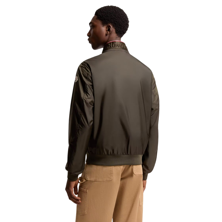Veste blouson zippé imperméable MONCLER Reppe nylon kaki