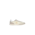Baskets Racer daim gris nylon écru broderie logo triomphe