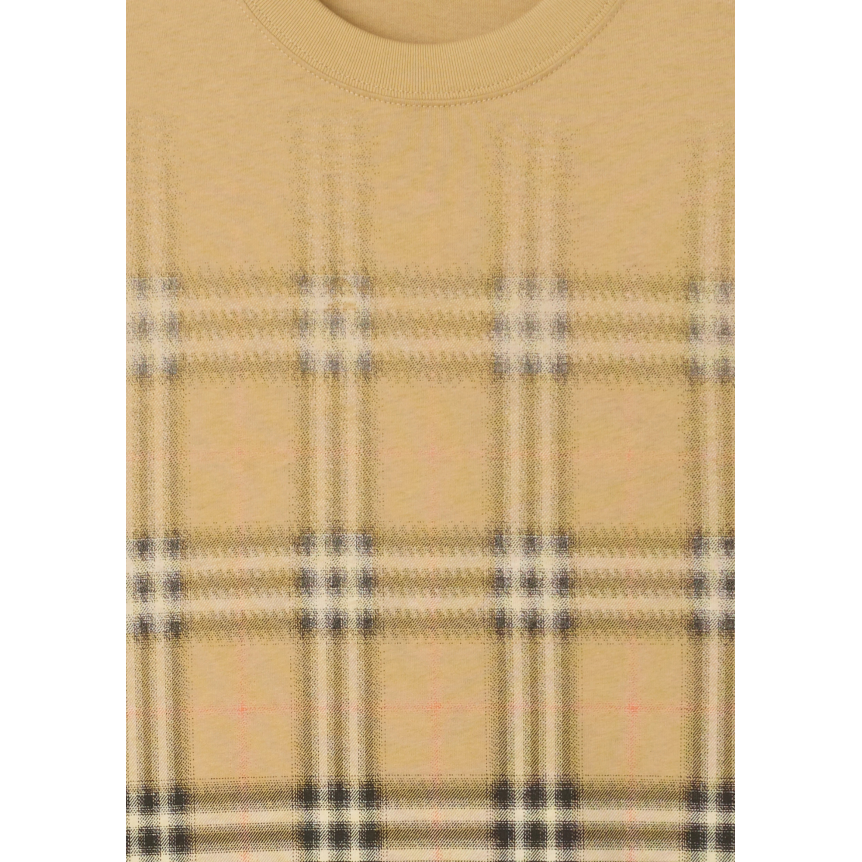 T-shirt col rond Ryan coton beige Gradient Check