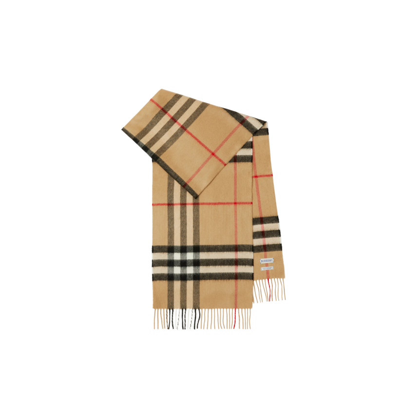 Echarpe BURBERRY cachemire carreaux Check beige