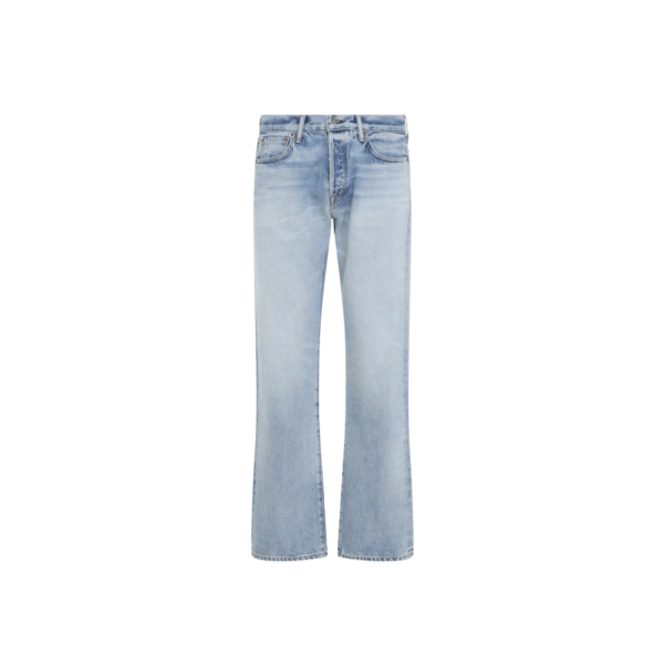 Jean droit TOM FORD coton denim bleu ciel délavé