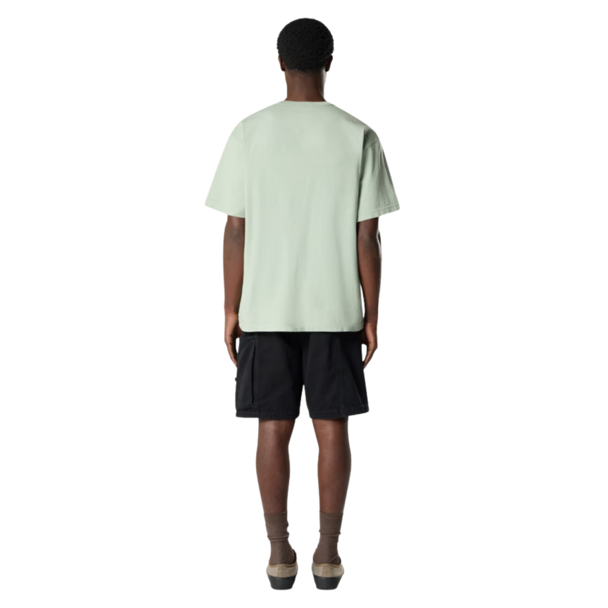 T-shirt manche courte STONE ISLAND jersey coton bio vert sauge poche poitrine