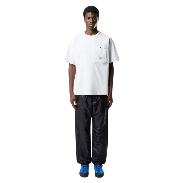 T-shirt manche courte STONE ISLAND jersey coton bio bleu ciel poche poitrine