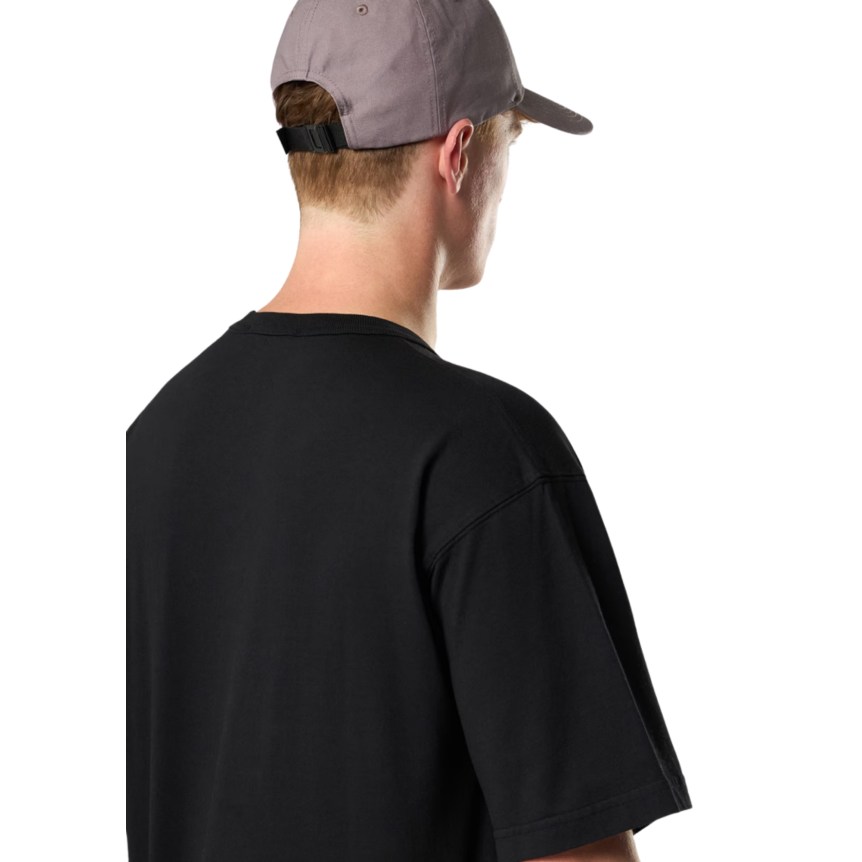 T-shirt manche courte STONE ISLAND jersey coton bio noir poche poitrine