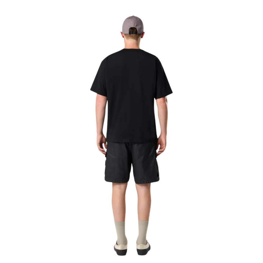 T-shirt manche courte STONE ISLAND jersey coton bio noir poche poitrine