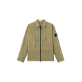 Surchemise veste zippée ripstop coton bio kaki poches poitrine