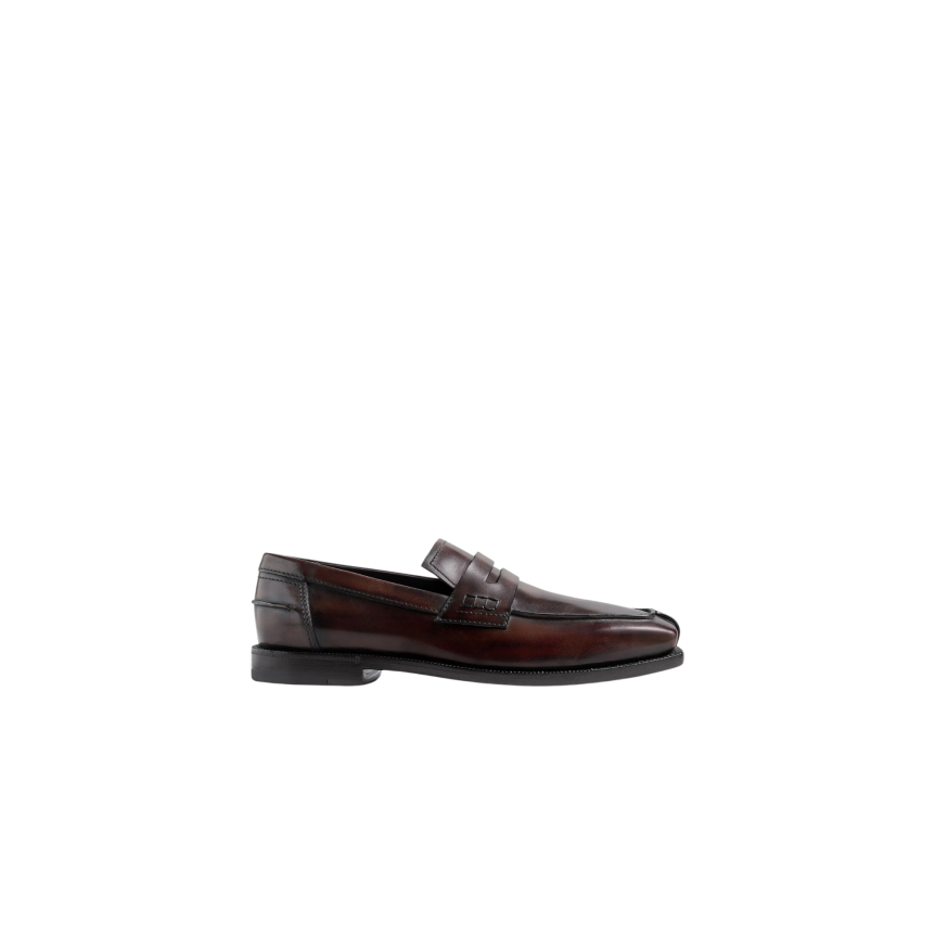 Mocassin BERLUTI Mont Thabor Cuir de veau Venezia marron ambre